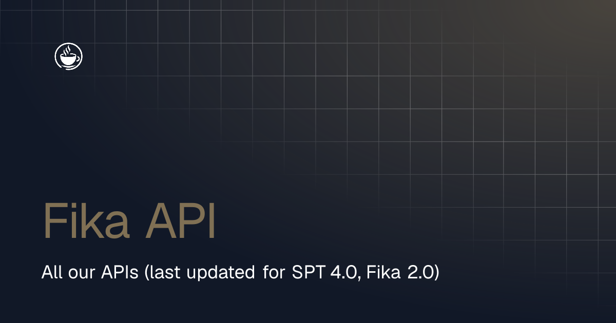 Fika API | Project Fika